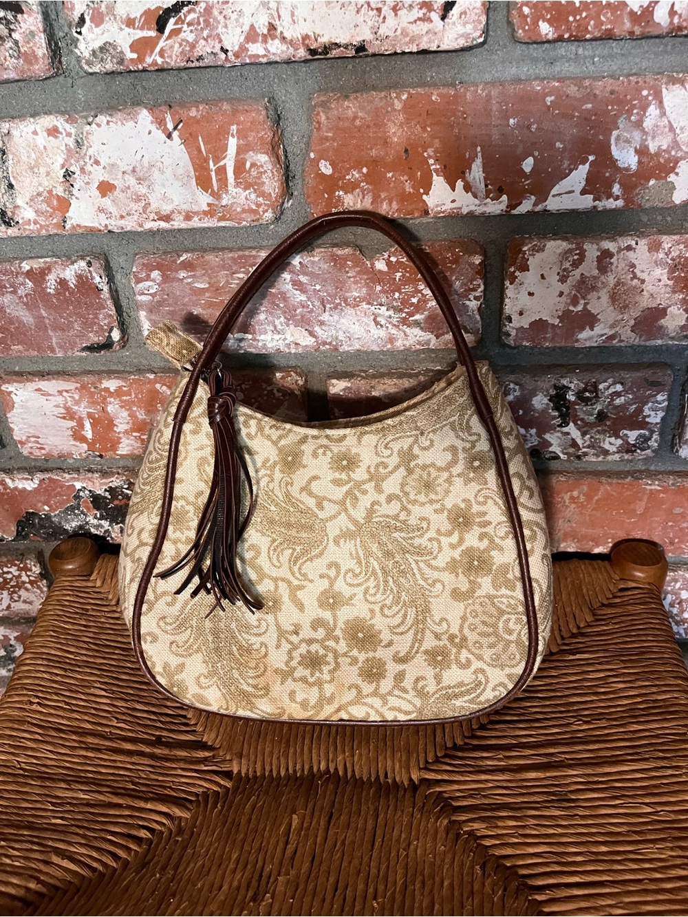 Y2K Vintage Victoria Secret Mini Purse Floral with Brown Trim
